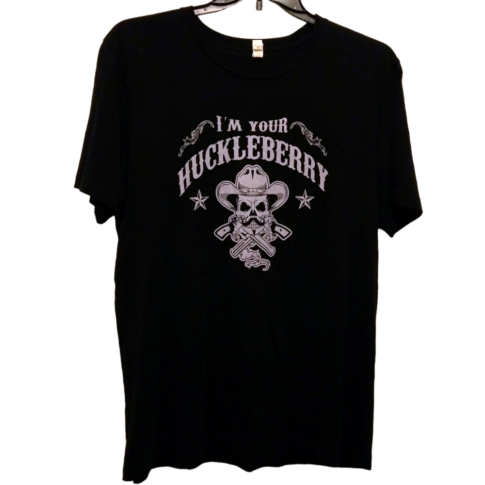 Black Size XL 'I'm Your Huckleberry" S/Sleeve T-Shirt Tombstone Shirt Western